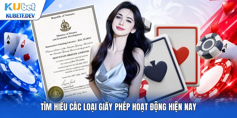 Tìm hiểu các loại giấy phép hoạt động hiện nay